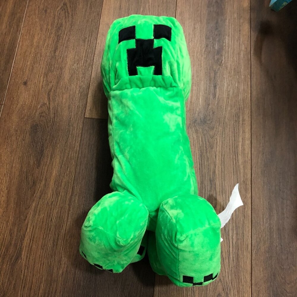 MINECRAFT 20in Creeper Official Mojang Pillow Stuffed Animal Plush Green 2022
